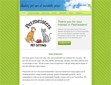 Tablet Screenshot of petmeisters.com